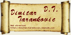 Dimitar Taranković vizit kartica